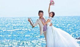 爆料最新三亚婚纱照,最新婚纱照惊艳亮相